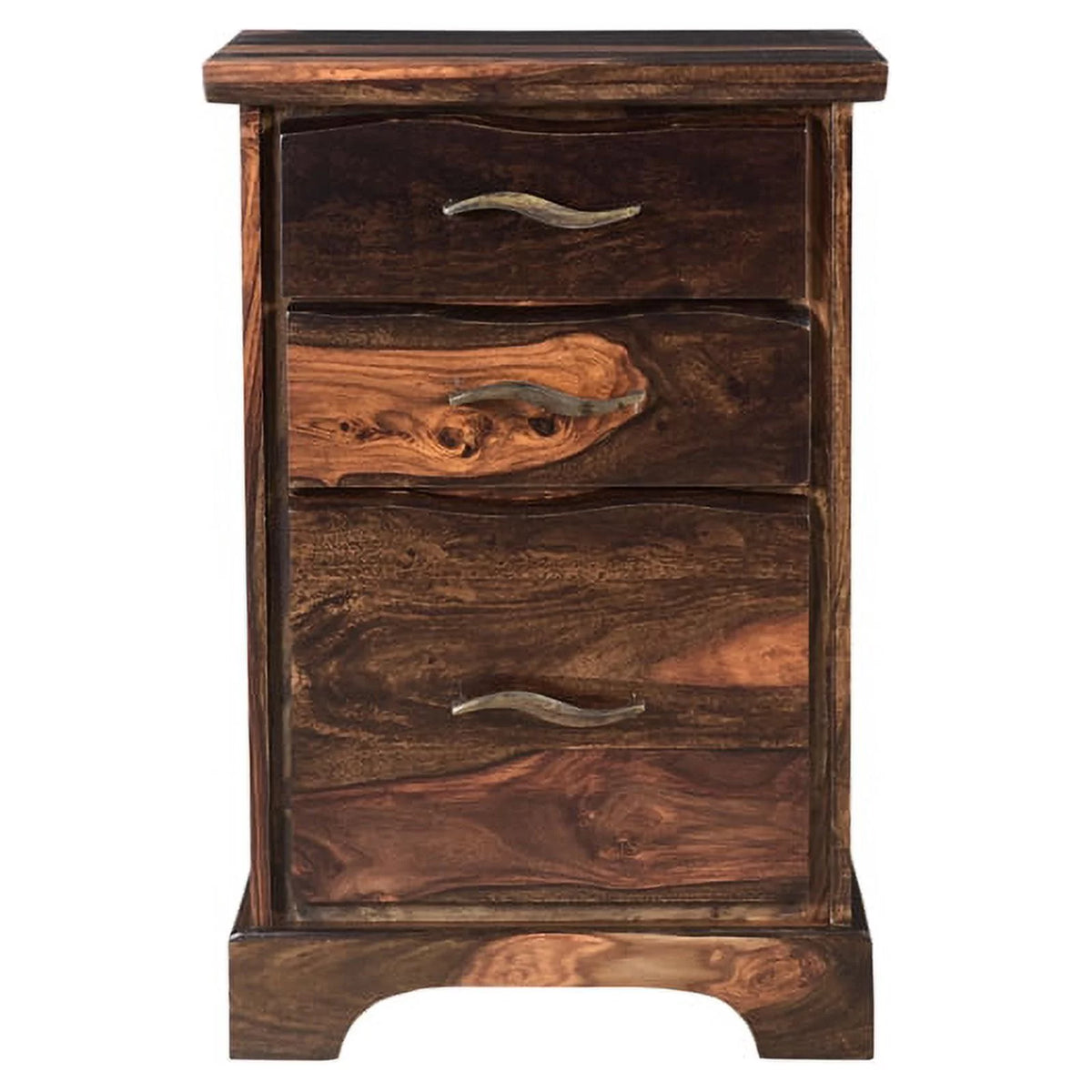 Dark Brown 3-drawer Solid Wood Filing Cabinet R913783