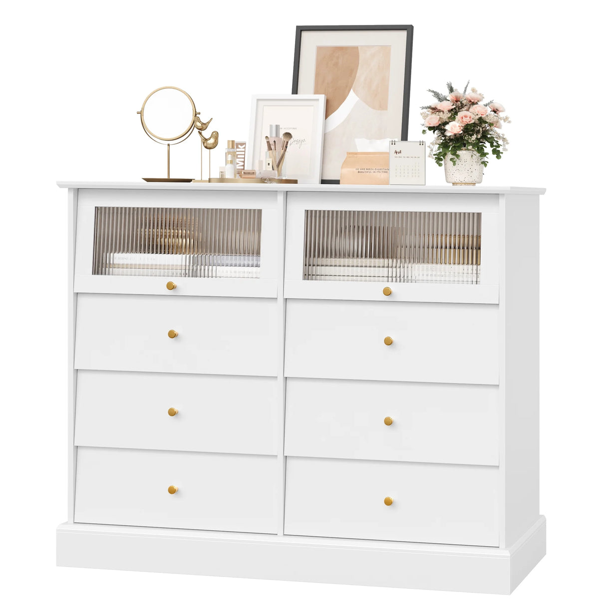 Black 8 Drawer Wood Dresser Y41243