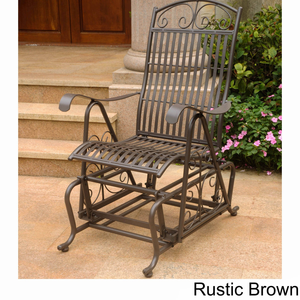 Rustic Brown Iron Glider X609