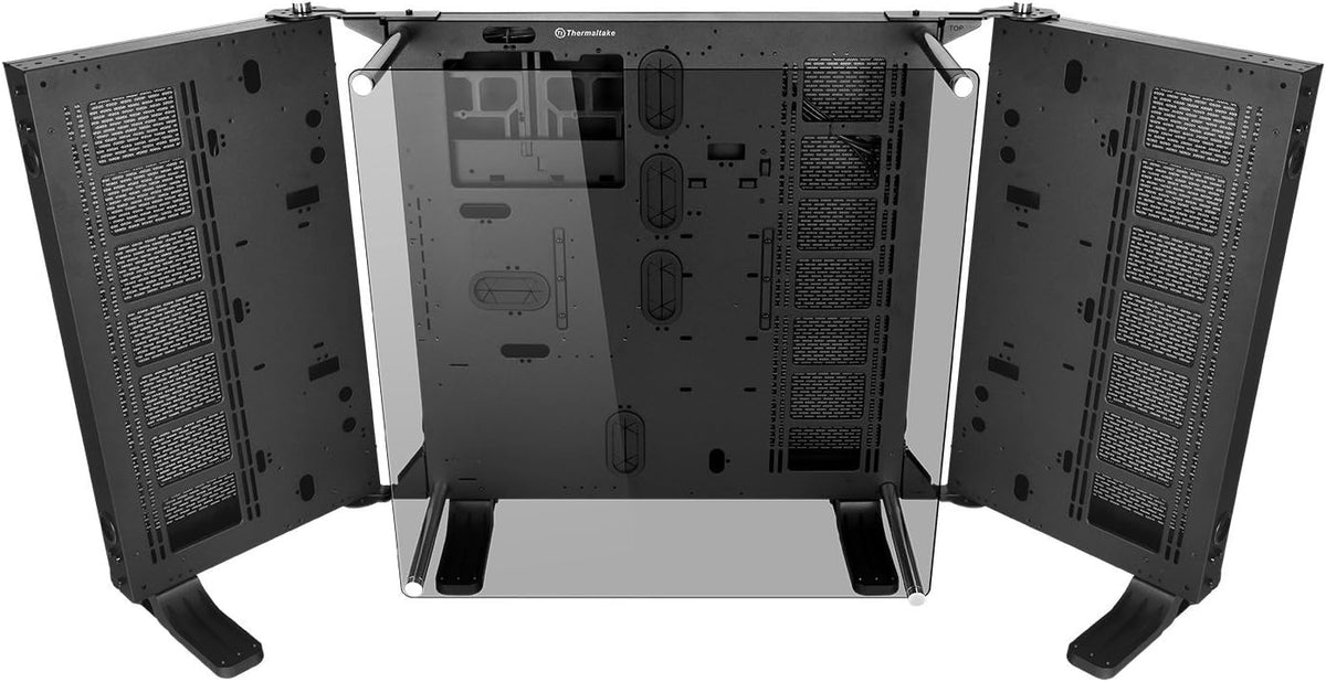 Black Mini ITX Open Frame Tempered Glass Computer Case E389787
