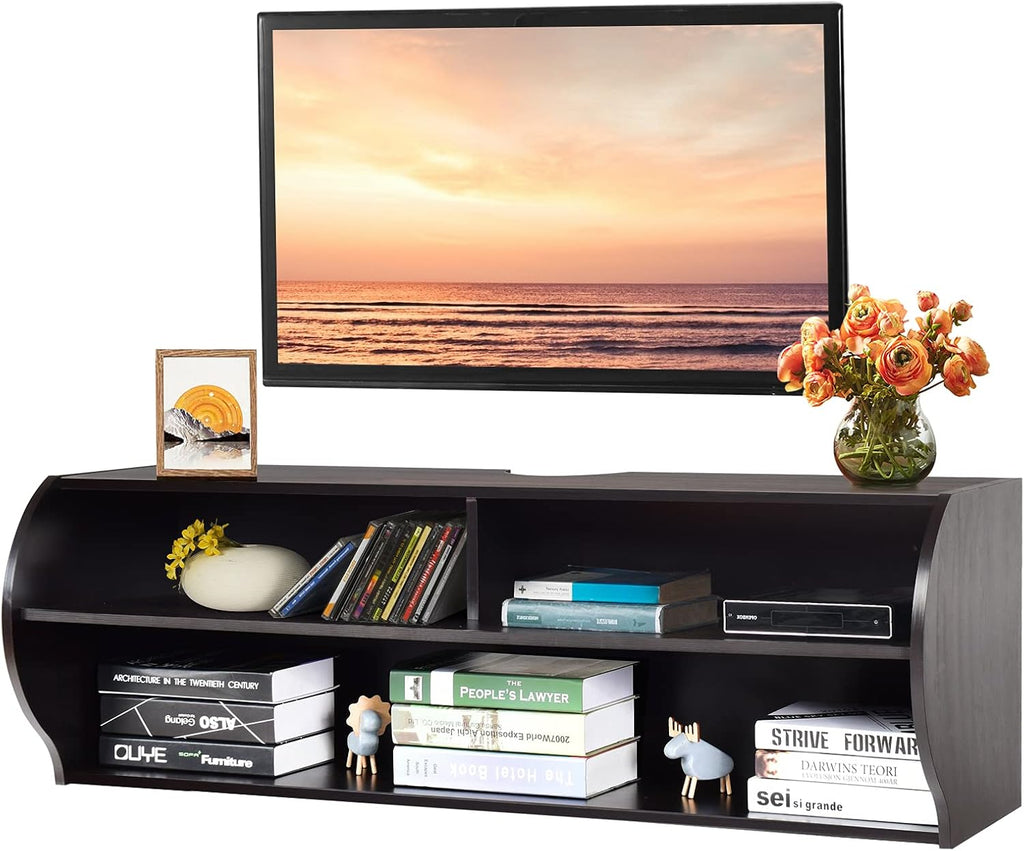Wall Mounted Media Console, 2 Tier TV Stand Cabinet B209