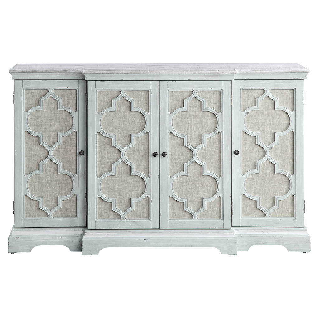 Light Teal Console Table with Door B149061
