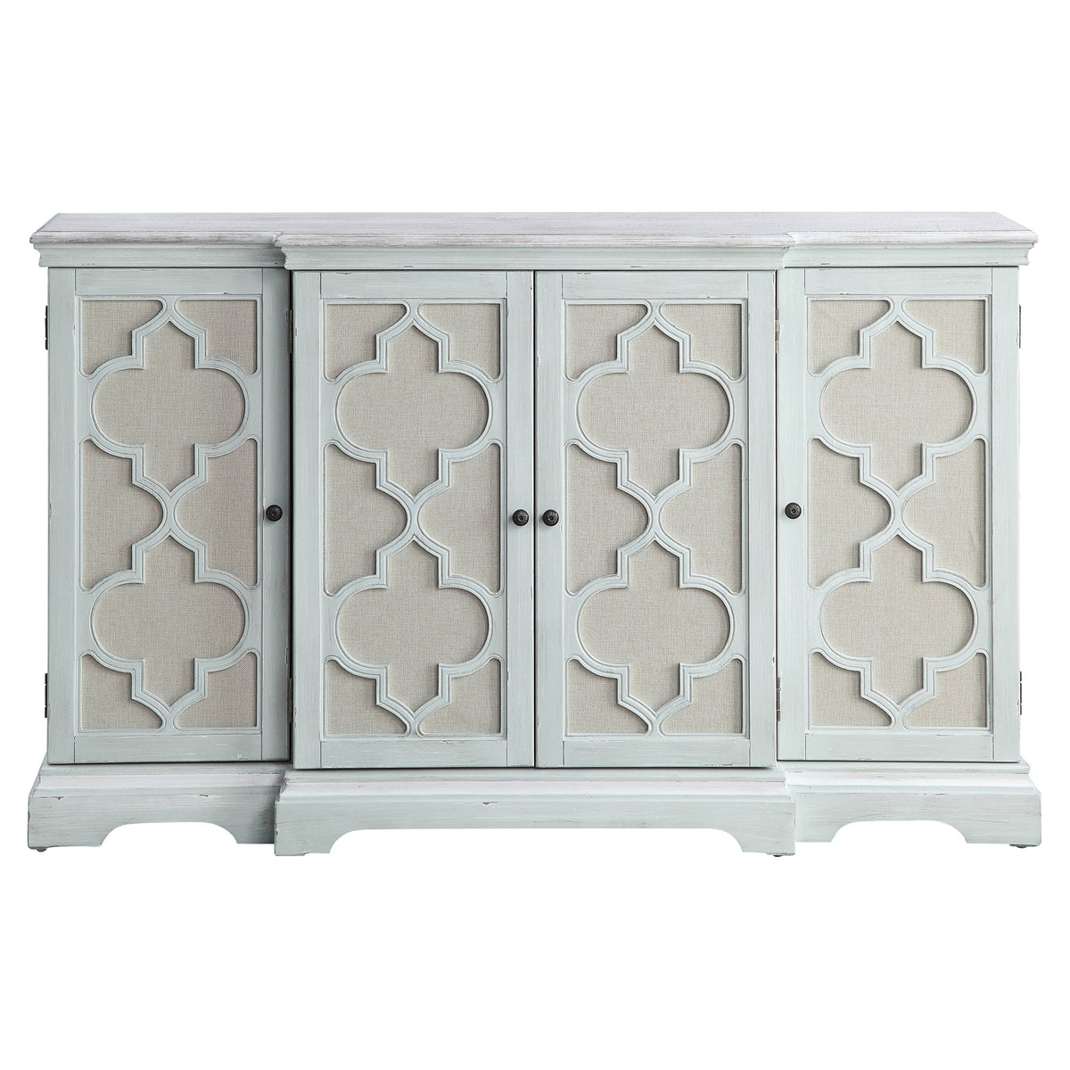 Light Teal Console Table with Door B149061