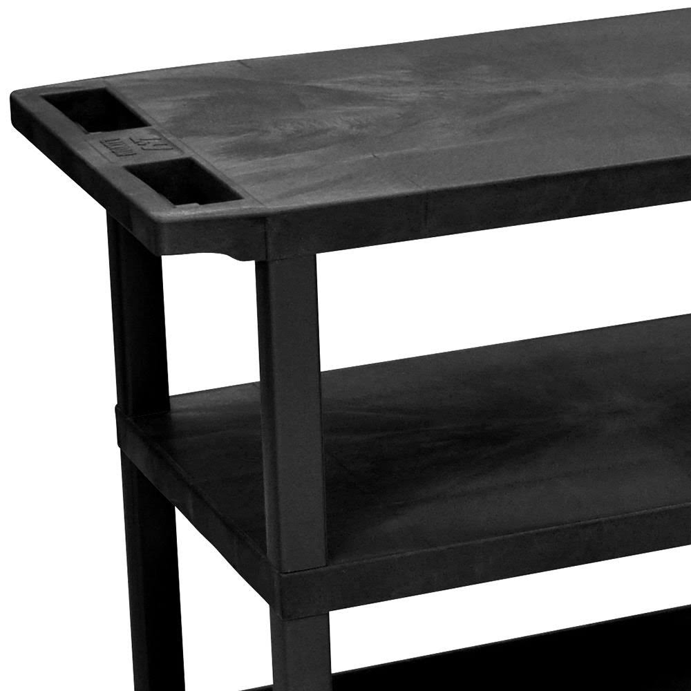 Black Cart with Shelves V93065