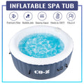 PVC Portable Inflatable Hot Tub with 120 Jets Blue A83770