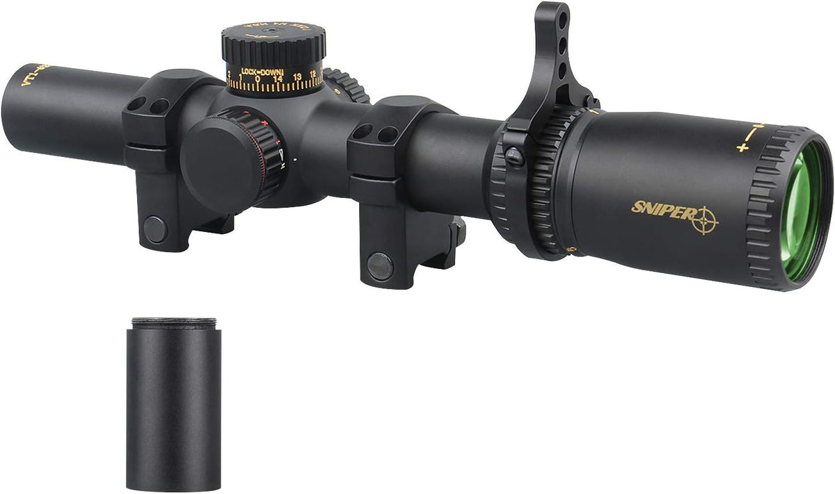 1-6X24 FFP Scope with Red/Green Illuminated Reticle and Scope Mount B10740
