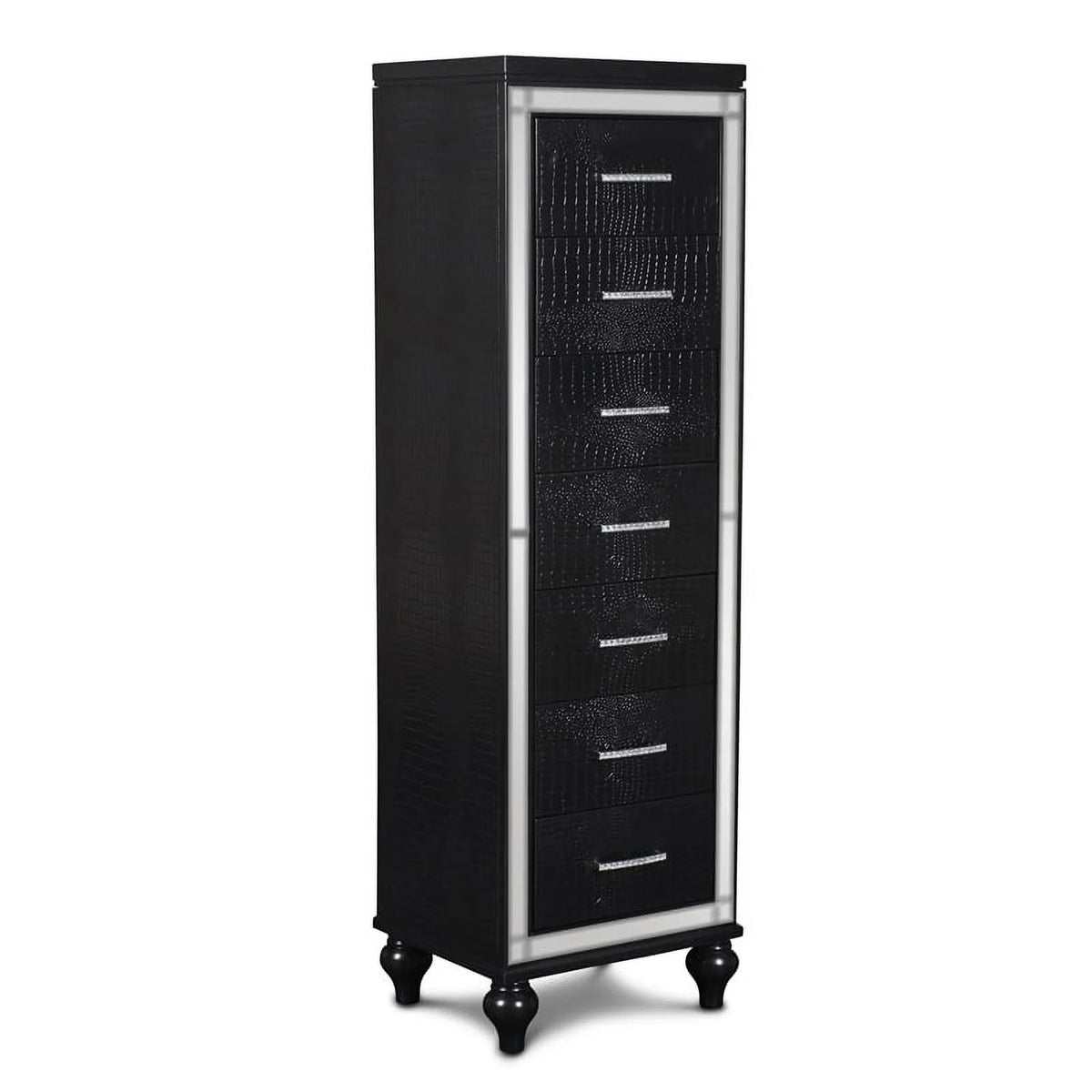 Black 7-Drawer Wood Lingerie Chest Q912265
