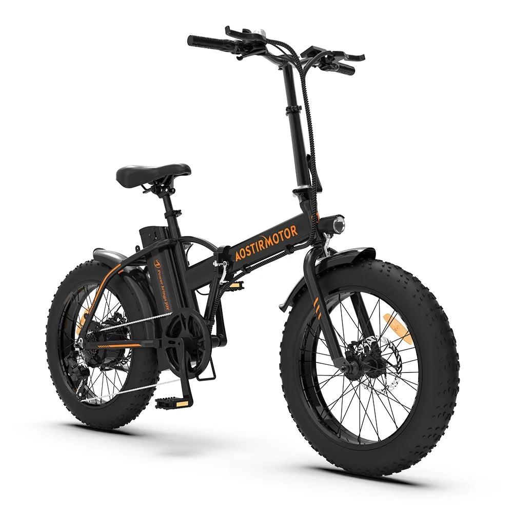 Folding 20x4 Inch Fat Tire Electric Bike with 500W Motor 36V 13AH Removable Lithium Battery T325395