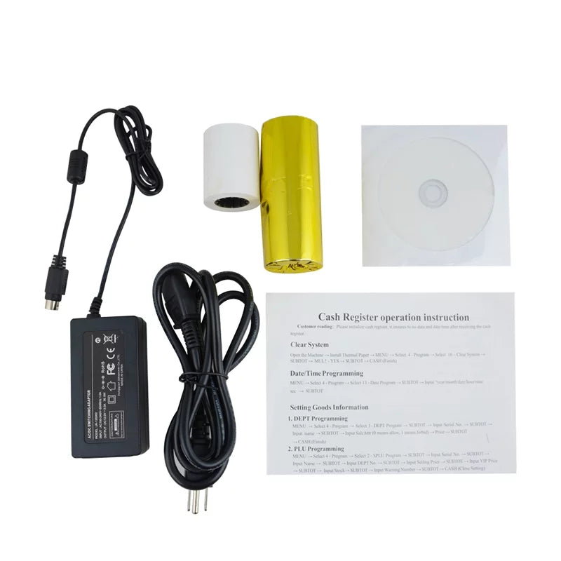 Electronic Cash Register Pos System with Drawer Thermal Printing W104942