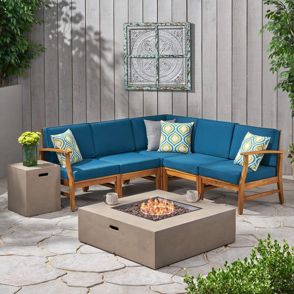 7-Piece Acacia Wood Outdoor Sofa Set U889