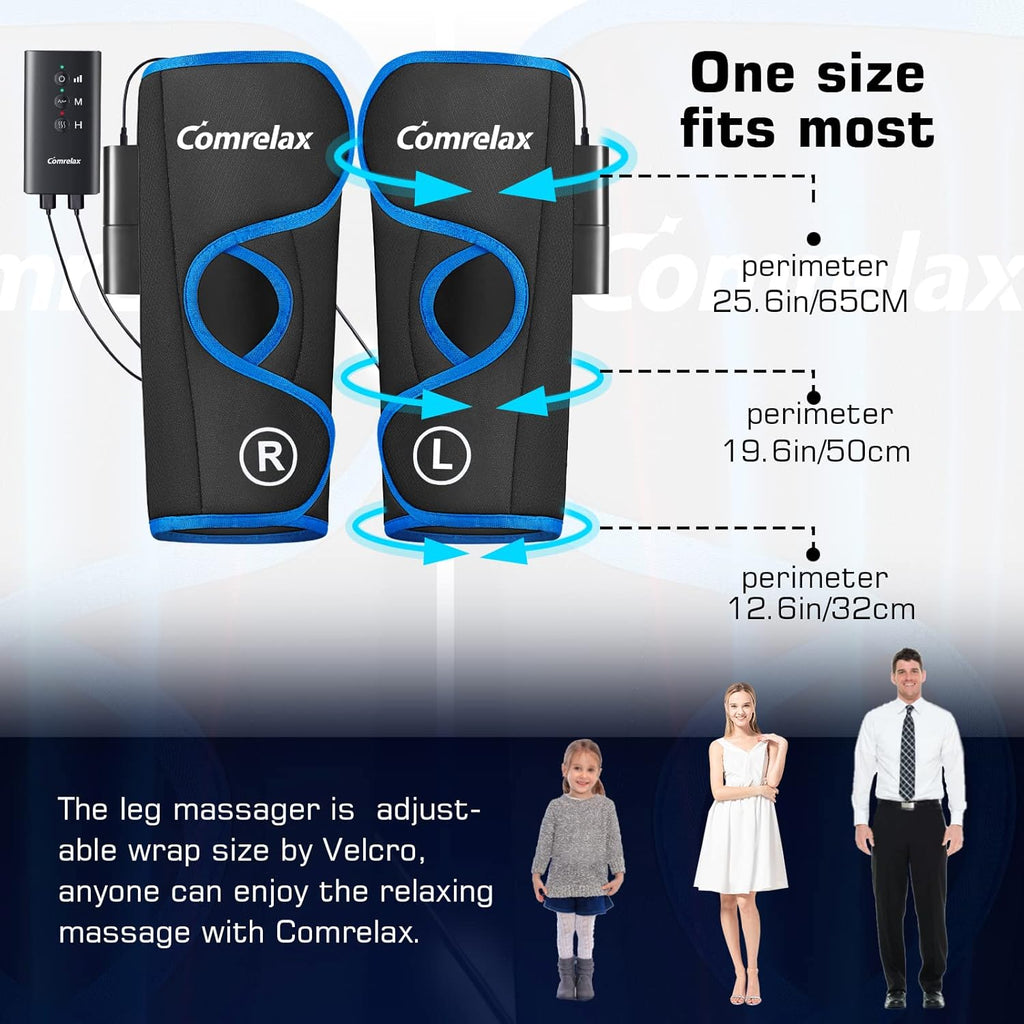 Portable Rechargeable Leg Massager with Heat Air Compression Y5242