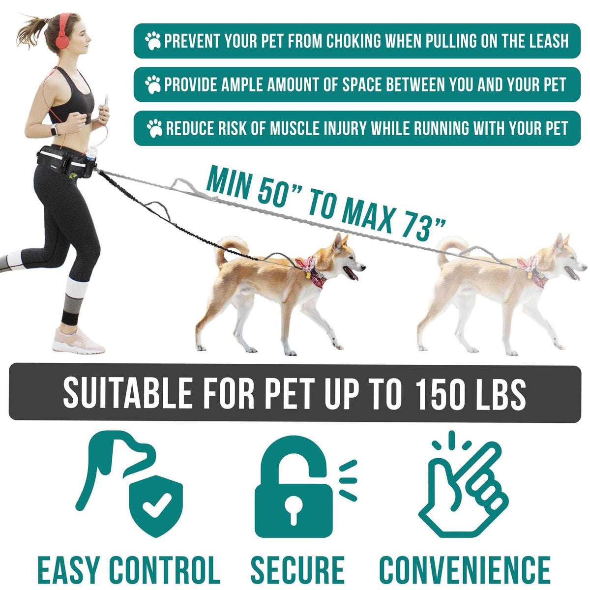 Hands Free Dog Leash Belt Bag N830