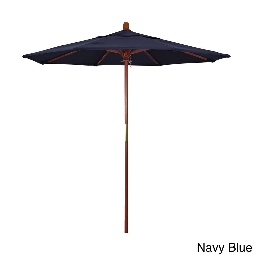 Navy Blue 7.5ft Round Wood Umbrella Q6778