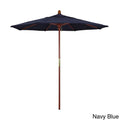 Navy Blue 7.5ft Round Wood Umbrella Q6778