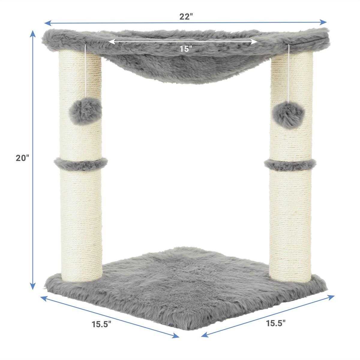 20-in Faux Fur Cat Tree T3935