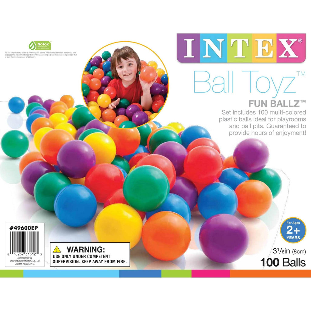 100-Pack Multi-Colored Plastic Fun Ballz for Ball Pits R8260