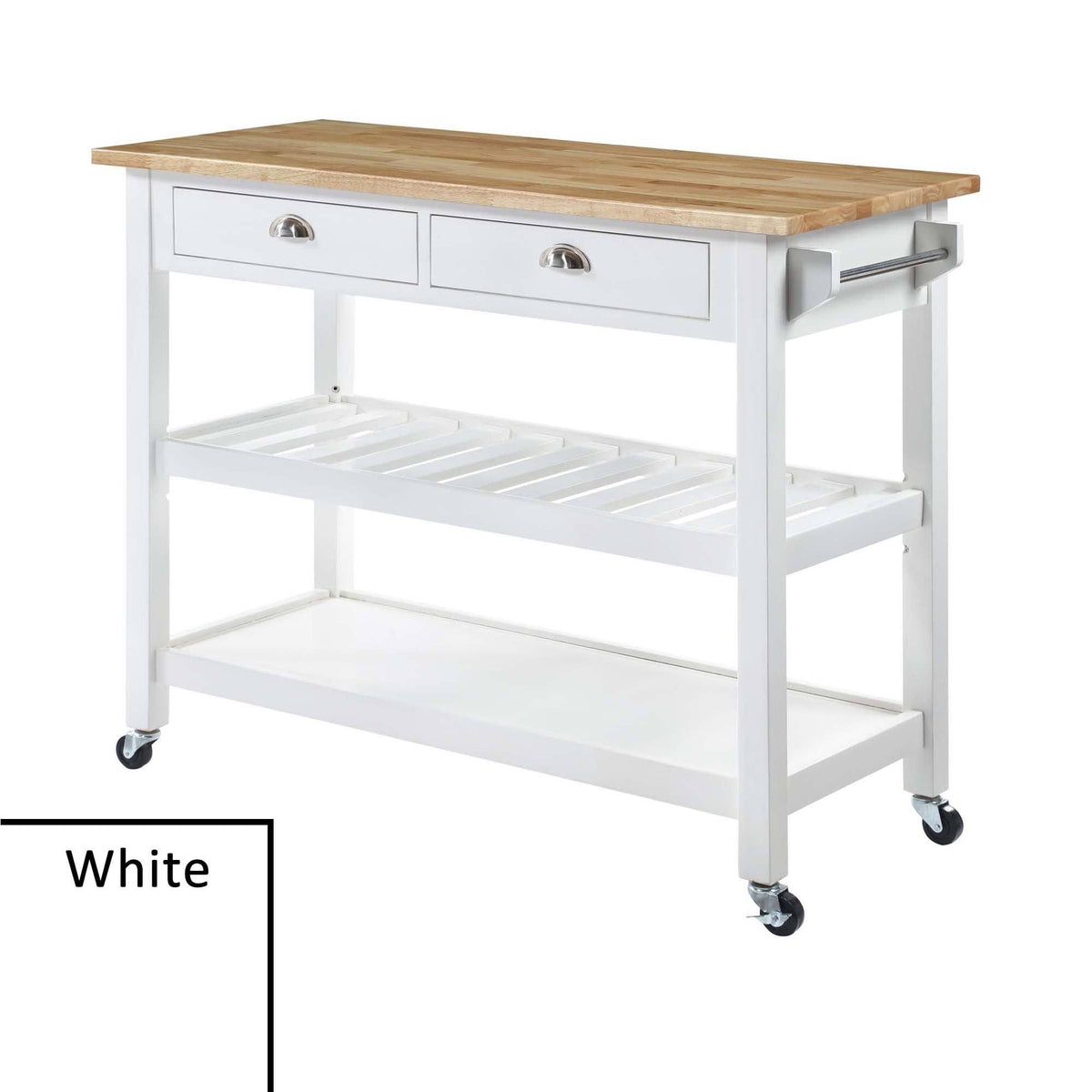 3 Tier Butcher Block Kitchen Cart with Drawers H53948
