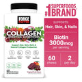 Vegan Collagen Boosting Superfoods with Biotin, Hair, Skin, and Nails Supplement, Tropical Fruit Flavor, 60 Chews X189