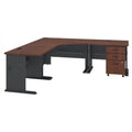 84" L-Shaped Corner Desk in Hansen Cherry W88675
