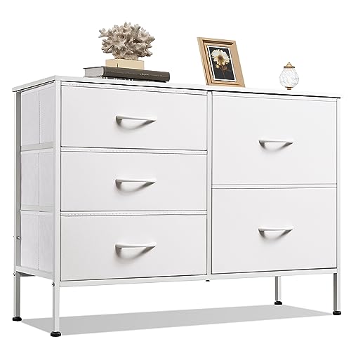Charcoal Black 5 Drawer Fabric Dresser J92170