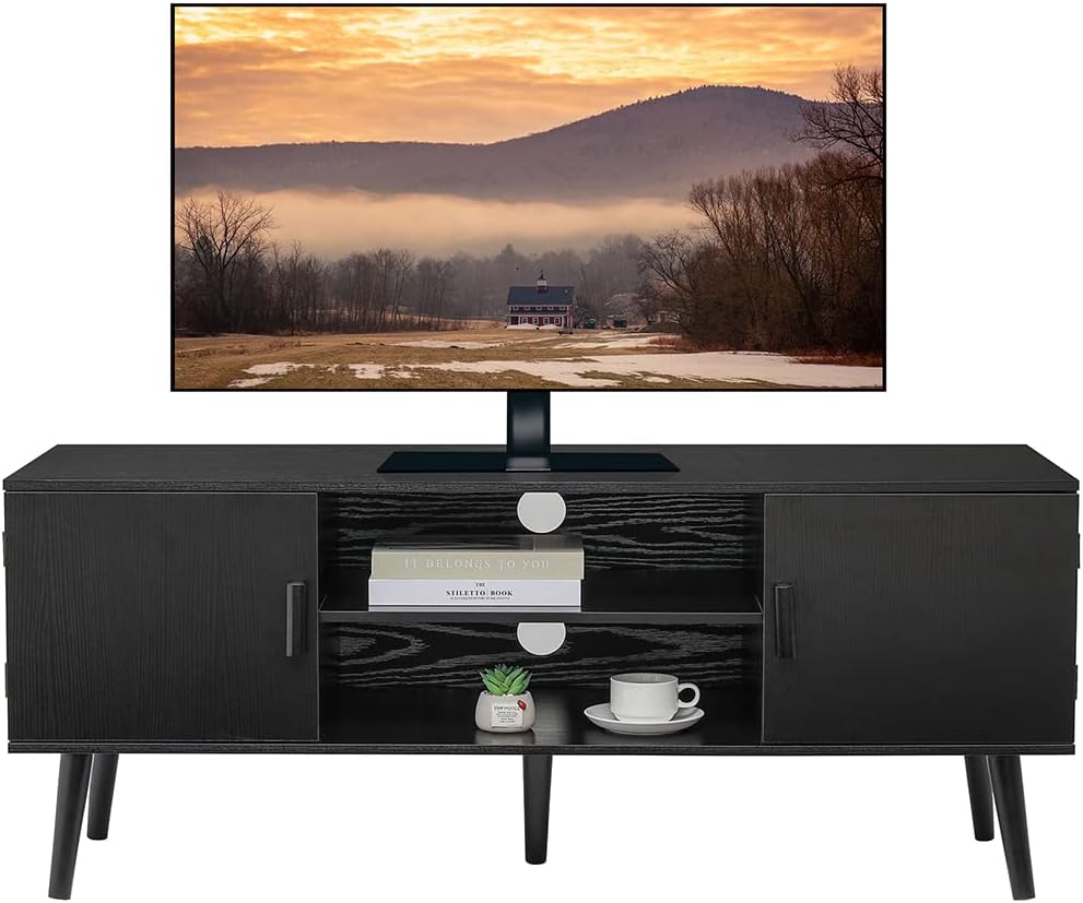 Rustic Brown TV Stand with 2 Storage Cabinet F992561