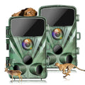 2 Pack 4K 20MP Trail Camera with Infrared Night Vision 120° Wide-Angle Waterproof 2.4" LCD F469546