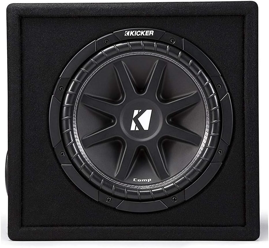 Kicker Comp 12 300W 4 Ohm Carpeted Vented Loaded Subwoofer Enclosure Q23018