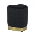 Black Vanity Ottoman Chair B8467