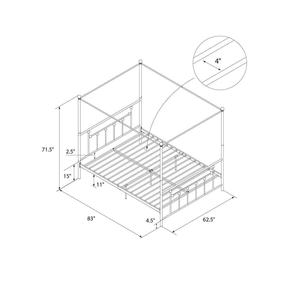 Queen Canopy Bed E886838
