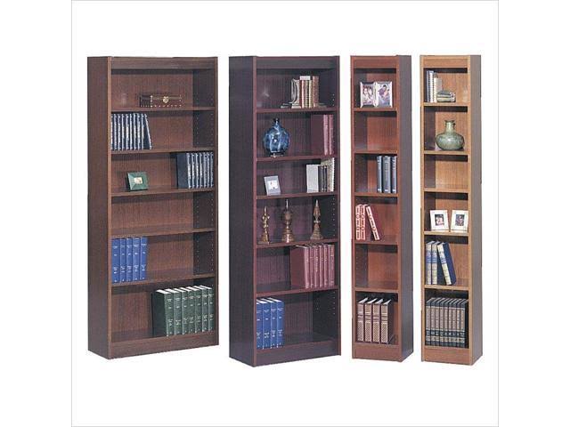 7-Shelf Veneer Bookcase Medium Oak F304