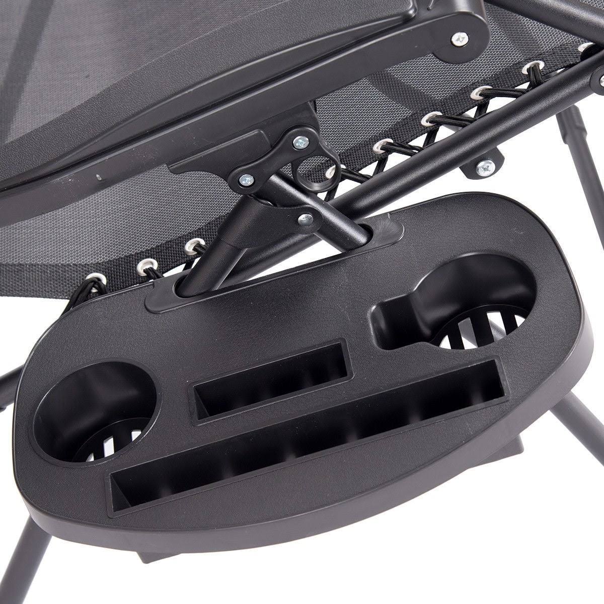 Folding Recliner Lounge Chair with Cup Holder D613