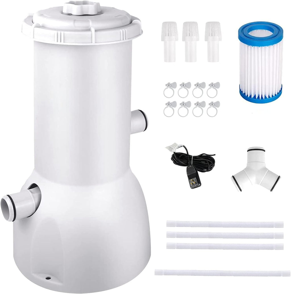 1000GPH Above Ground Pool Filter Pump with Cartridge Y9047