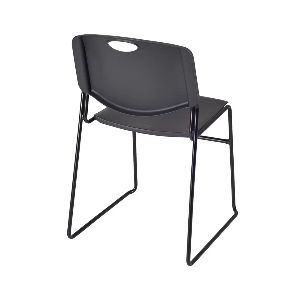 48" Round Breakroom Table & 4 Stack Chairs Z31675