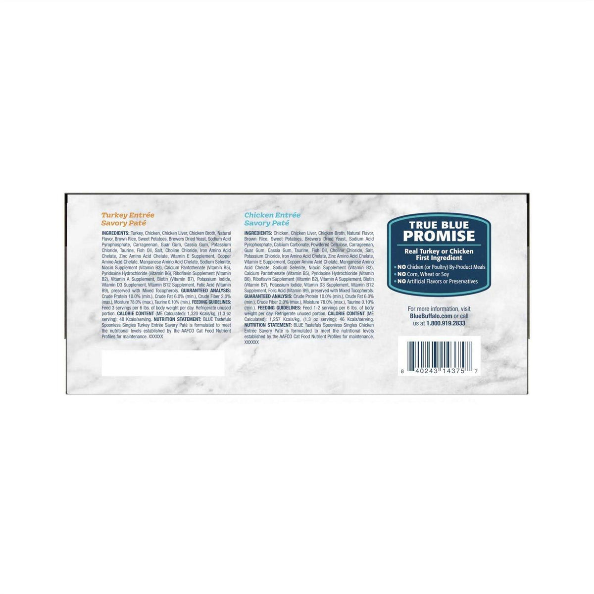 Chicken and Turkey Pate Wet Adult Cat Food Variety Pack B5204
