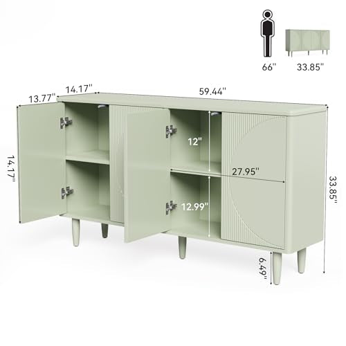 59-Inch Buffet Cabinet Sideboard with Storage G61705