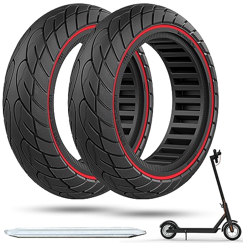 10x2.50 Solid Rubber Tubeless Scooter Tire 2pc Red M51688