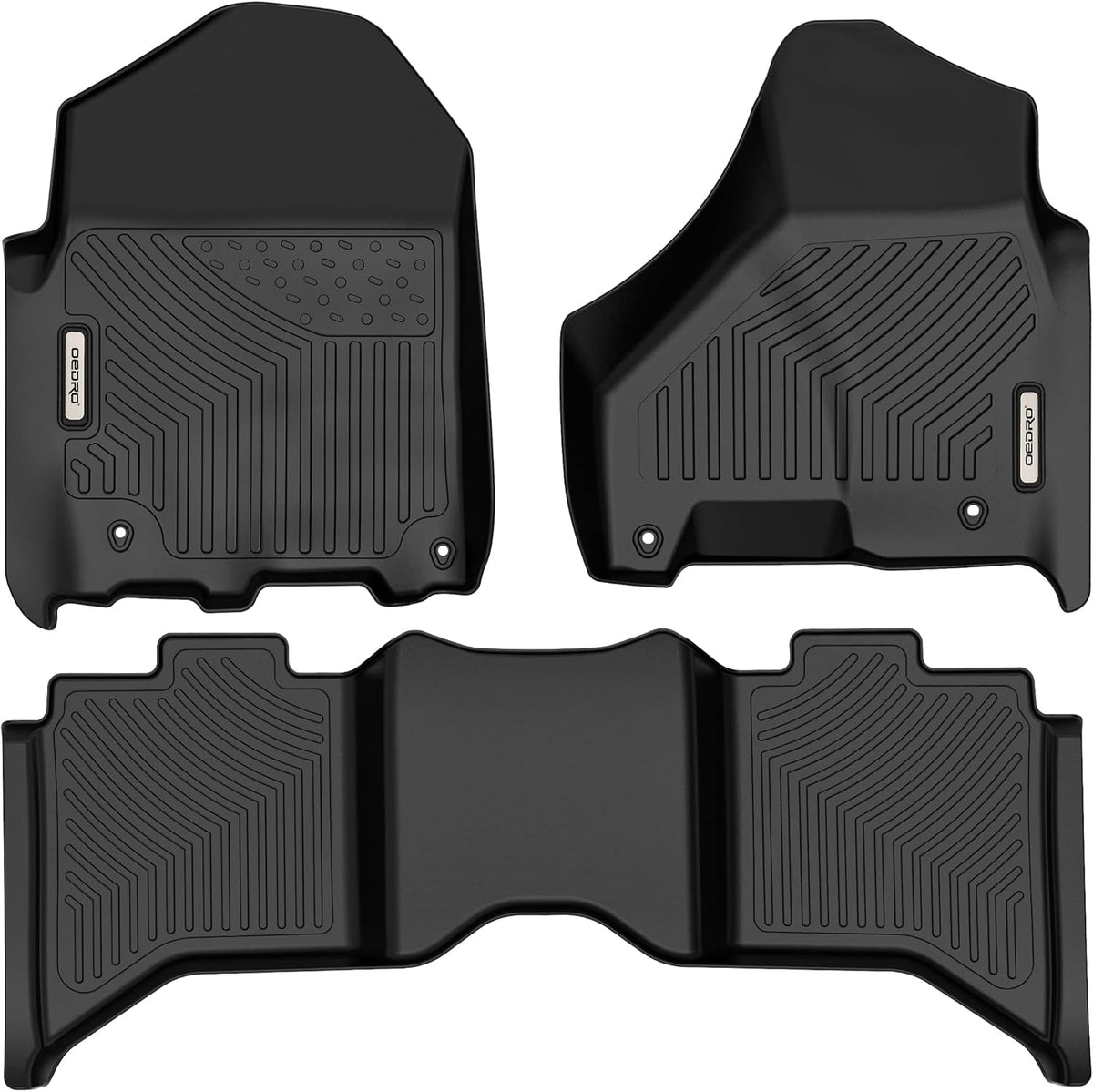 Black TPE All-Weather Floor Mats Full Set Liners G5153