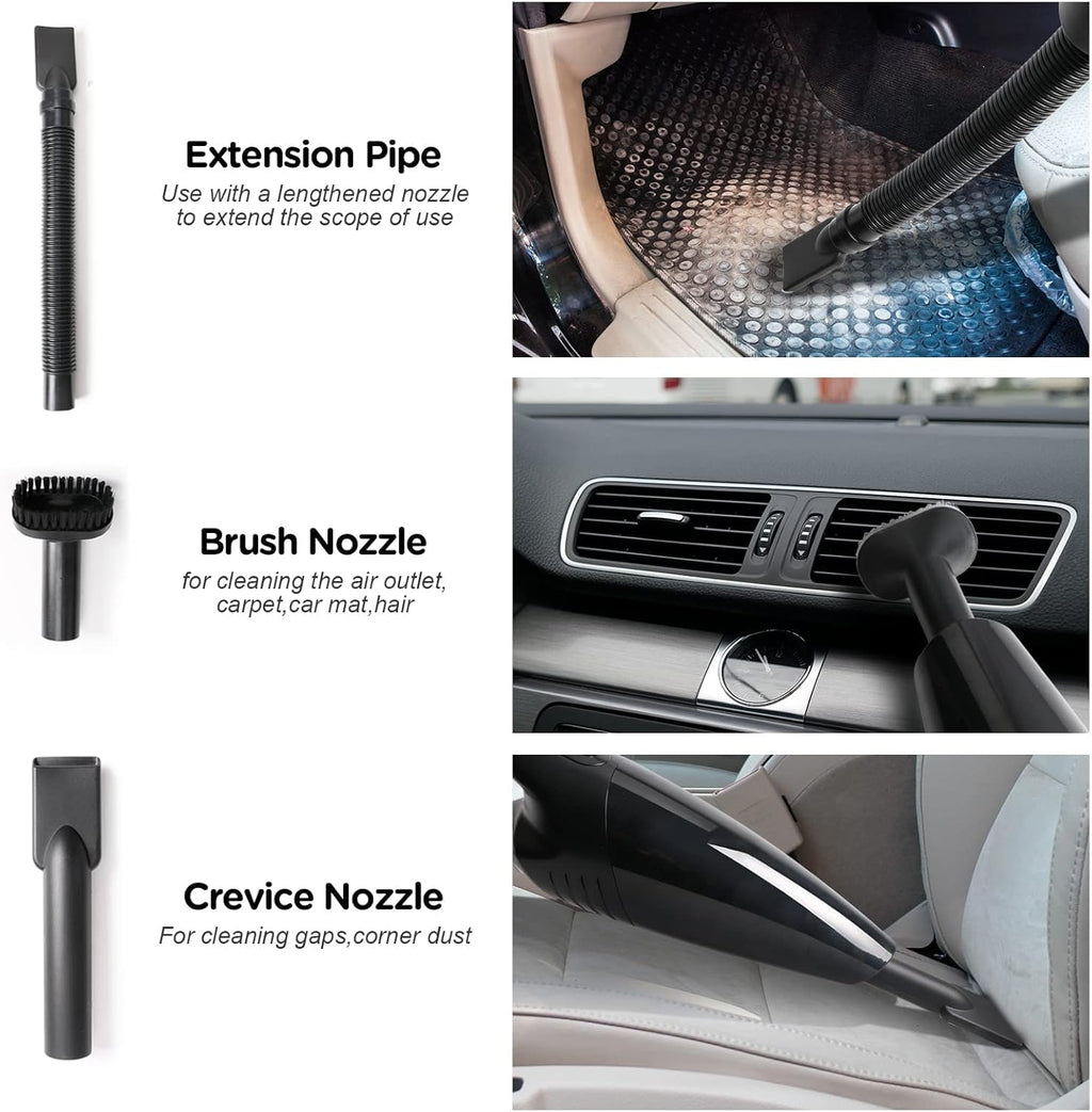 Black 7500Pa Portable Handheld Car Vacuum Pack of 2 L337