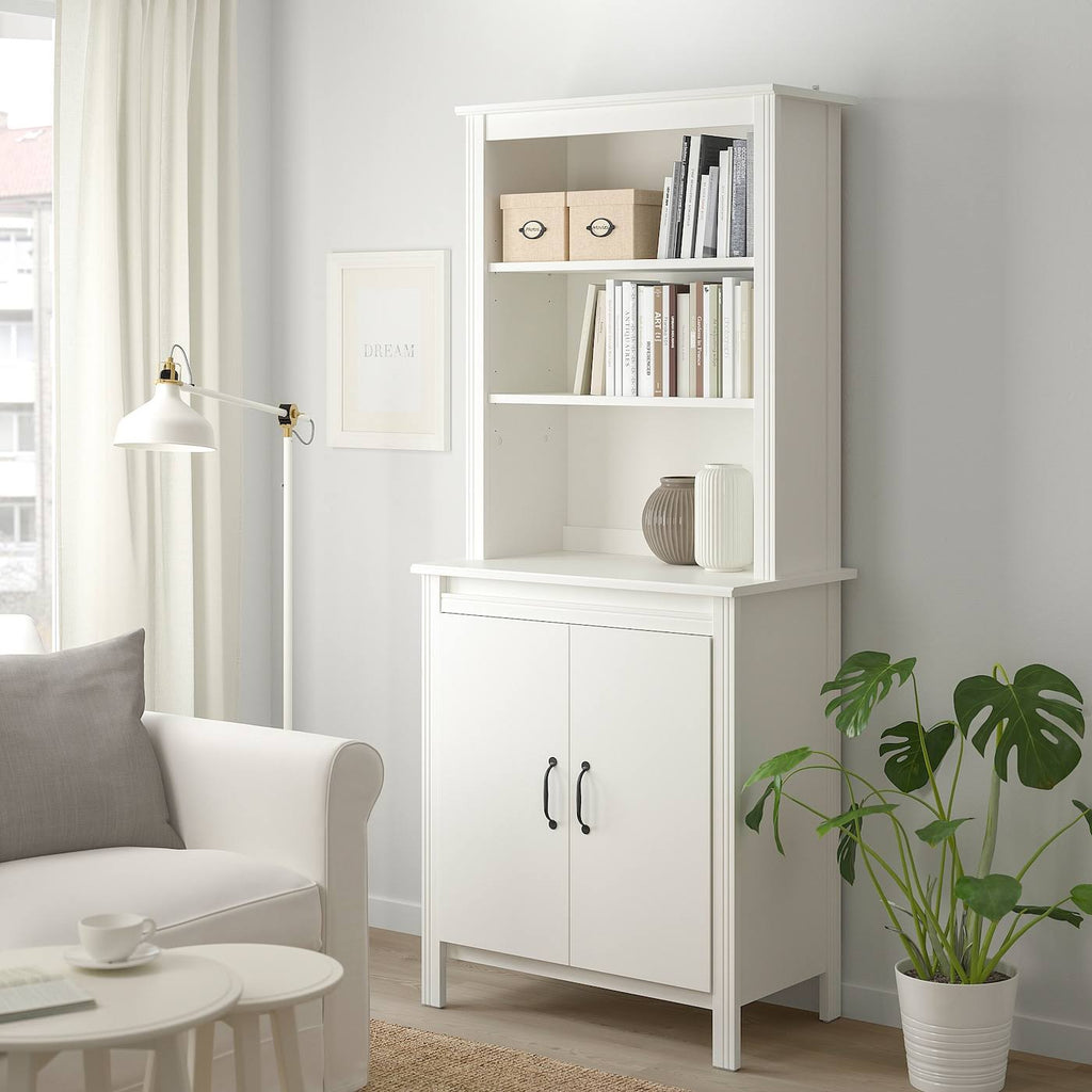 White High Cabinet with Doors O4432