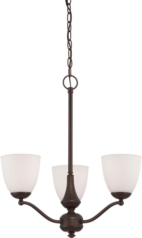 Three Light Vanity Frosted Glass Brushed Nickel Fixture D4226