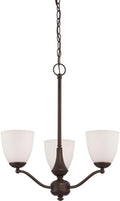 Three Light Vanity Frosted Glass Brushed Nickel Fixture D4226