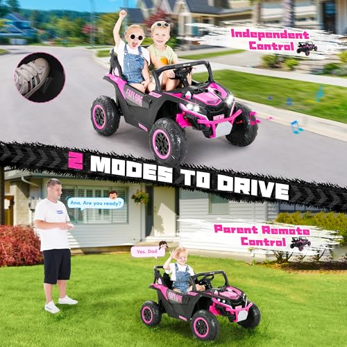 Kids Ride on Car, Electric 4WD Off-Road UTV Truck, 7Ah Battery with Remote Control, Blue G582994