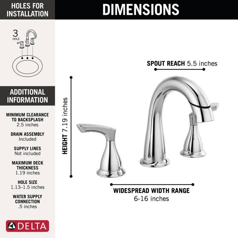 8 in. Widespread 2-Handle Bathroom Faucet with Pull-Down Spout in Chrome G536