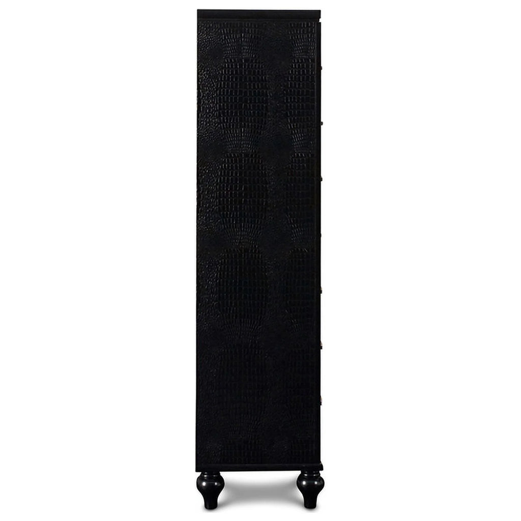 Black 7-Drawer Wood Lingerie Chest Q912265