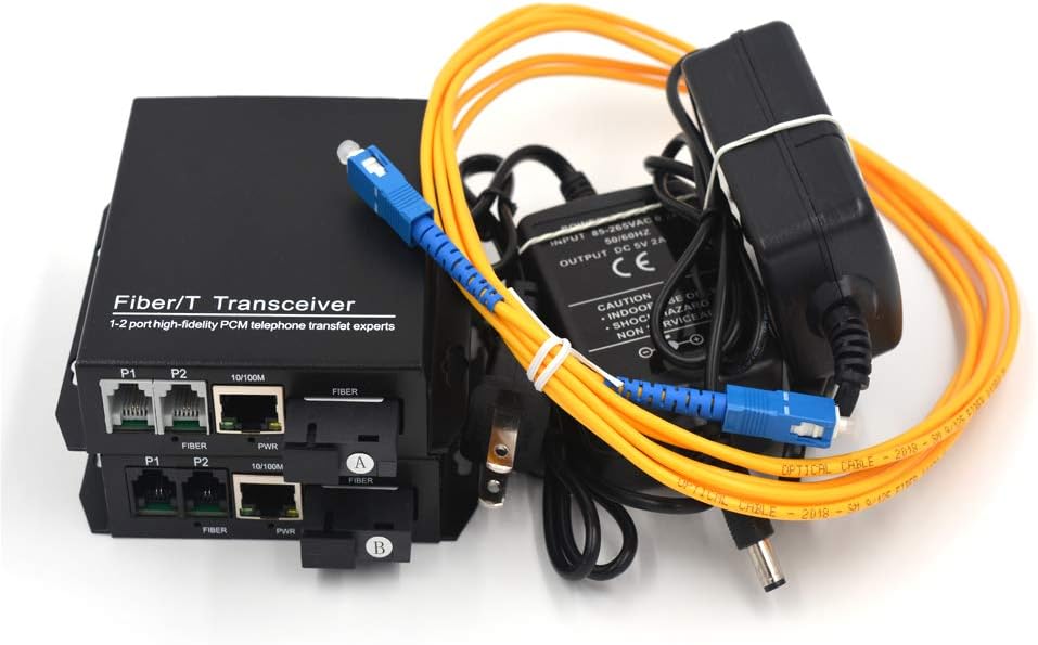 Telephone Fiber Optic Extenders, 2 Ports PCM Voice with 10/100Mbps Ethernet Over Optical Fiber S315304
