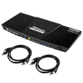 4 Port HDMI KVM Switch with Audio Output, 4K 60Hz, Includes 2 Cables M280836
