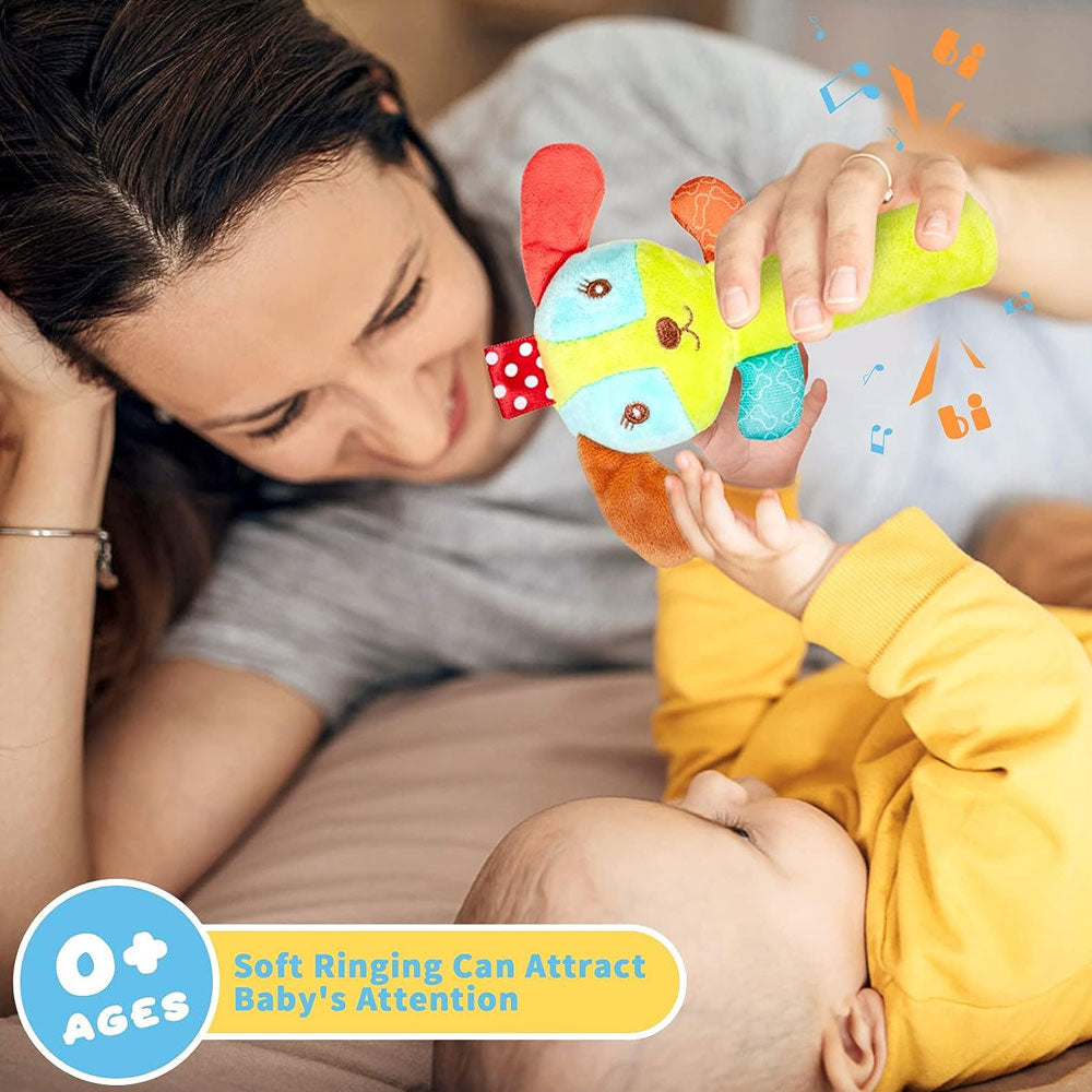 3 Pack Baby Rattles Toys Soft Rattle Sensory Toys Stuffed Animals Hand Grip Set Y803105