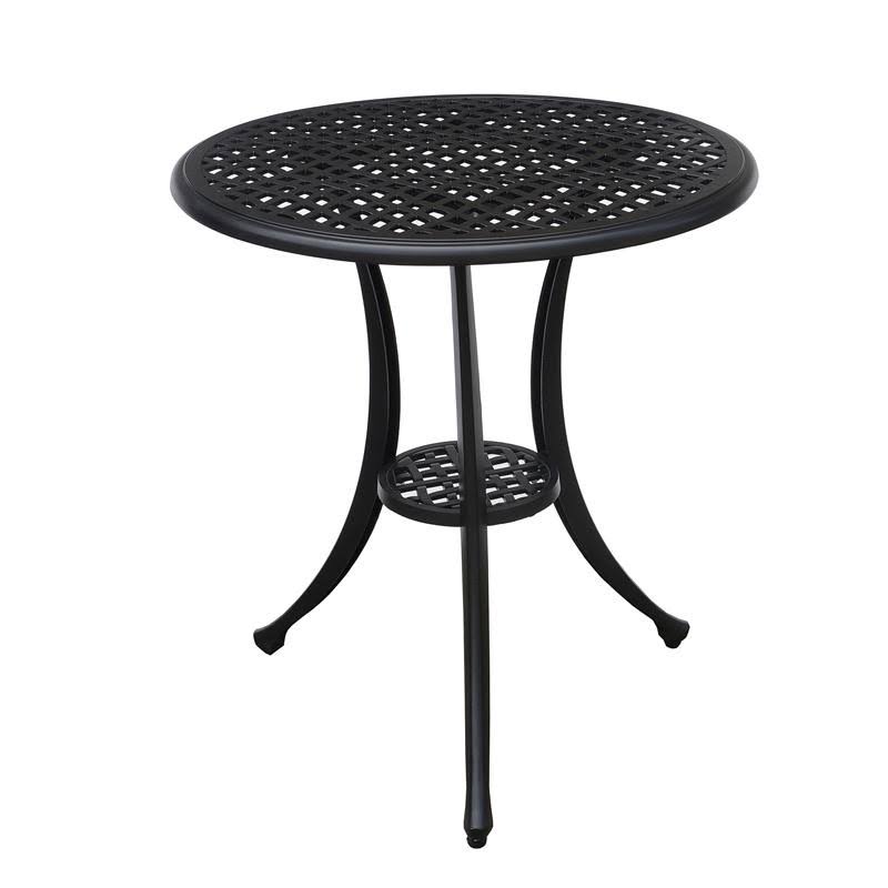 Black Table Set of 1 Table and 2 Chairs with Cabriole Legs E7203