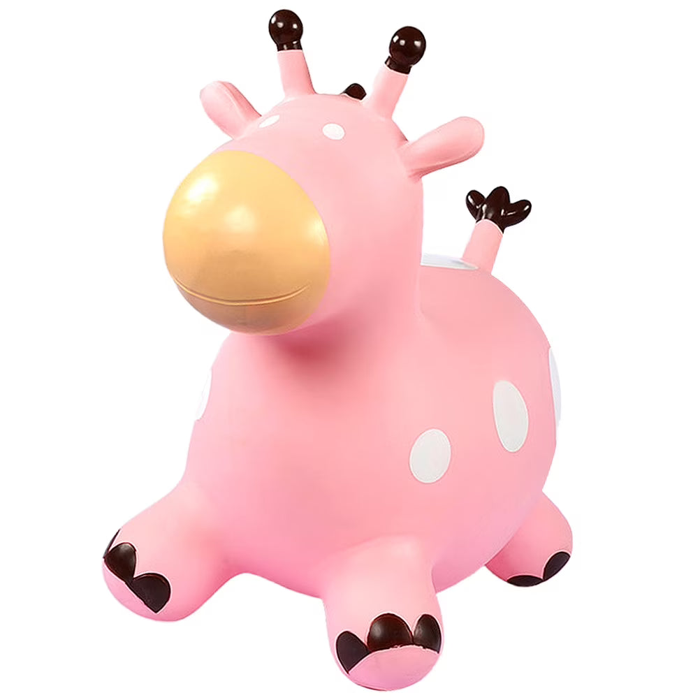 Inflatable Bouncing Horse Toy with Air Pump (Pink) L87675