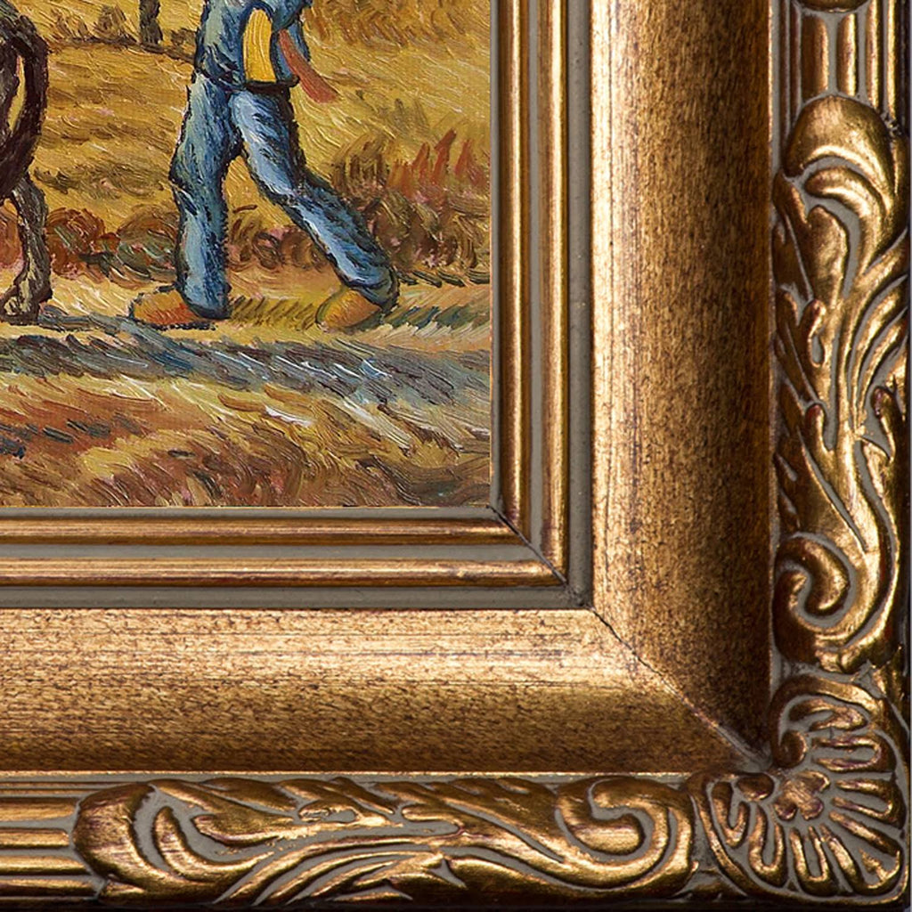 Van Gogh Peasant Couple Going to Work with Florentine Gold Frame P662888